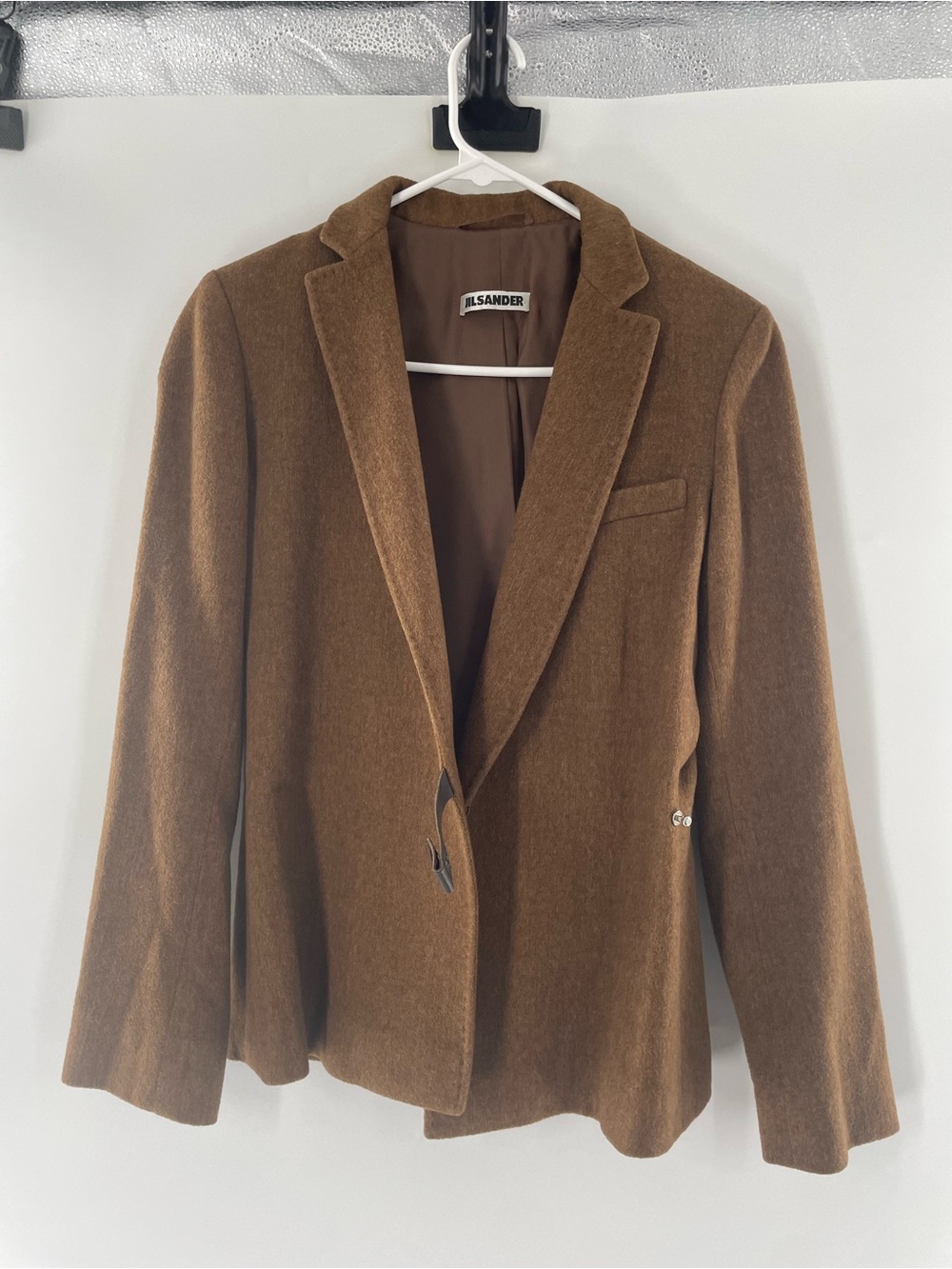 Jil Sander Camel Brown Wool Skirt Suit